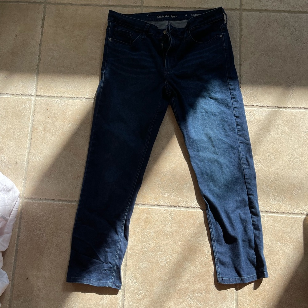 Dark wash Calvin Klein slim boyfriend jeans